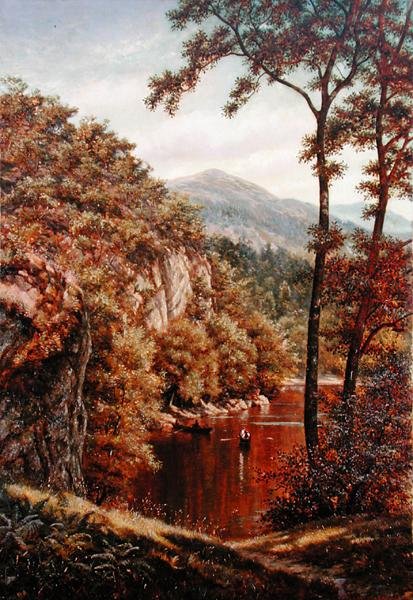 Dia de Verão num Lago de Montanha de Thomas Charles Farrer