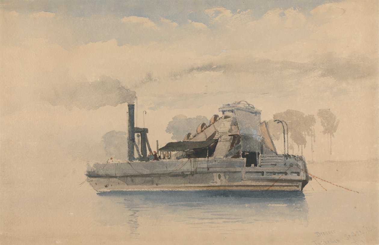 Dragagem em Twickenham, 22 de Setembro de 1874 de Thomas Charles Leeson Rowbotham