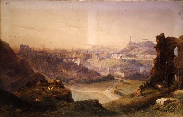Edimburgo de Salisbury Crags de Thomas Charles Leeson Rowbotham