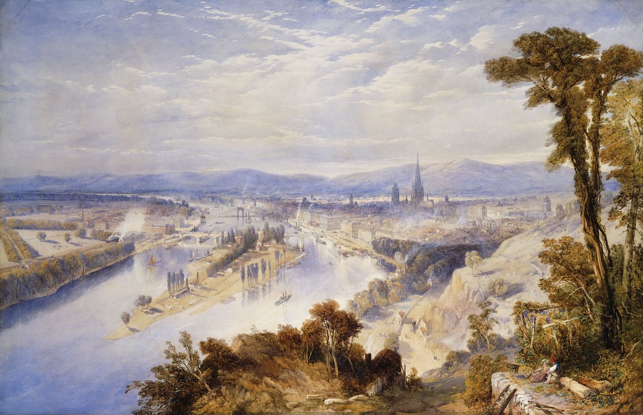 Rouen da Colina de Santa Catarina, 1849 de Thomas Charles Leeson Rowbotham