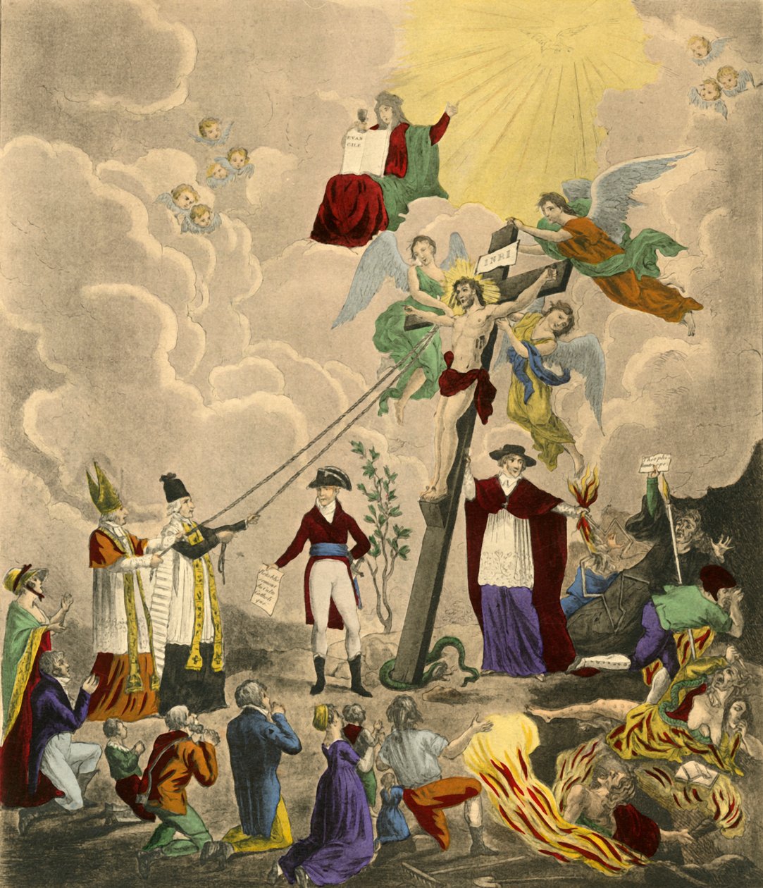 Re-estabelecimento do culto católico", 1802, 1921. de Thomas Charles Naudet