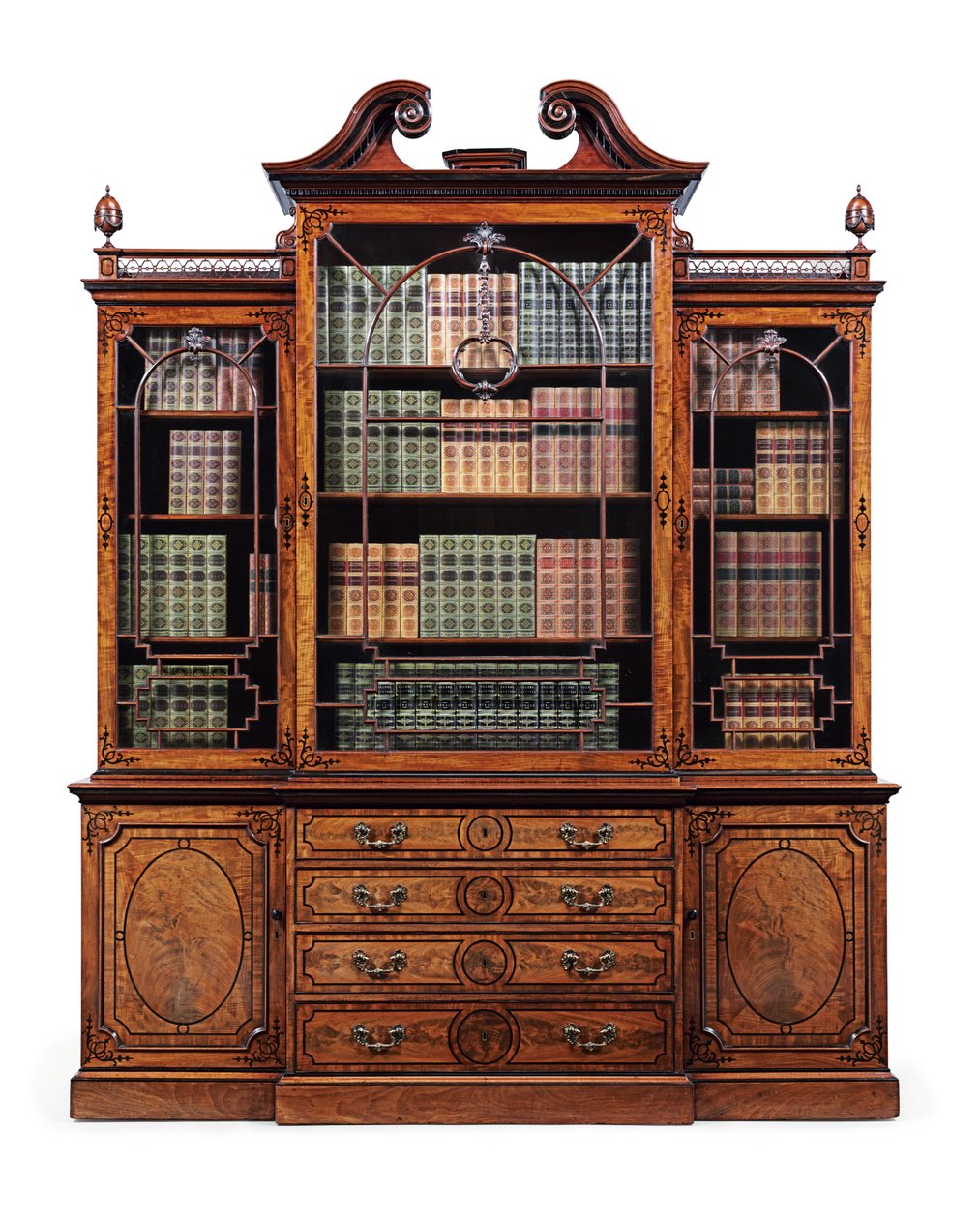 Estante da biblioteca secreta George III, c.1765 de Thomas Chippendale