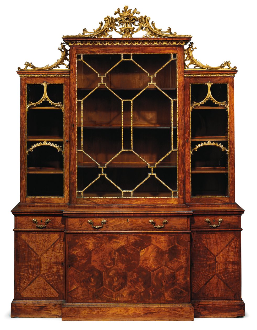 Estante de livros quebrada George II de Thomas Chippendale