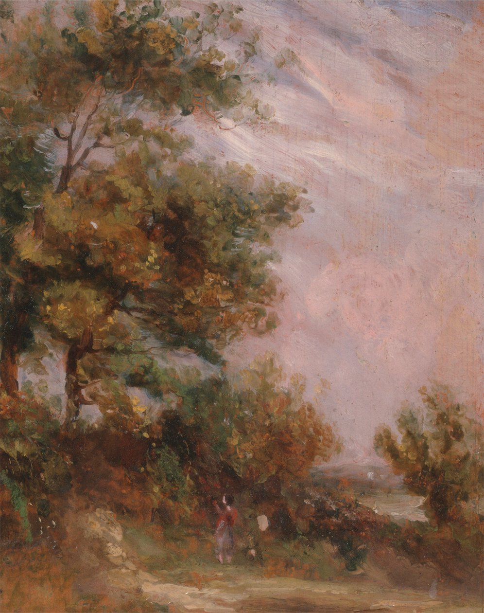 Paisagem com Árvores e uma Figura de Thomas Churchyard