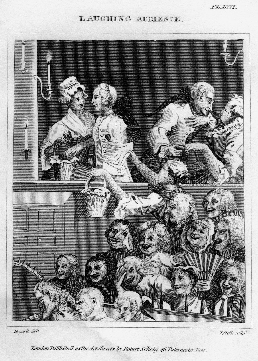 Audiência rindo, século XVIII. de Thomas Clerk
