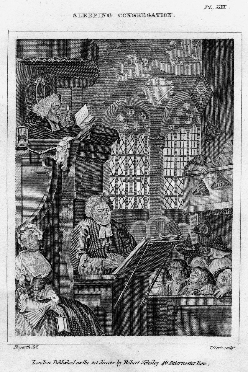 Congregação Adormecida, século XVIII. de Thomas Clerk