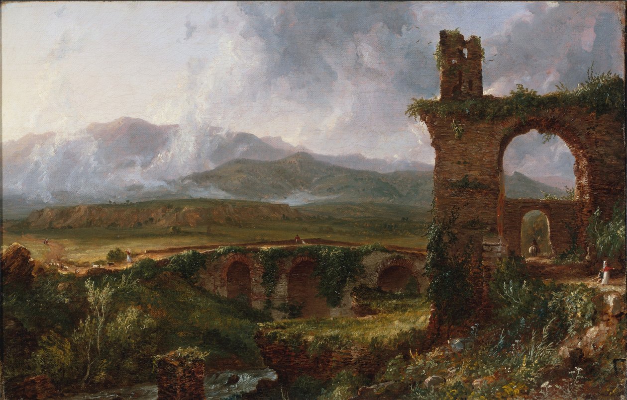 Uma vista perto de Tivoli (manhã) de Thomas Cole