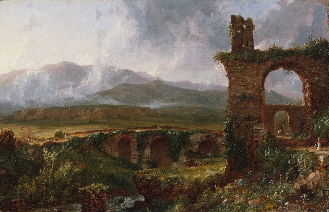 Uma vista perto de Tivoli (manhã) de Thomas Cole