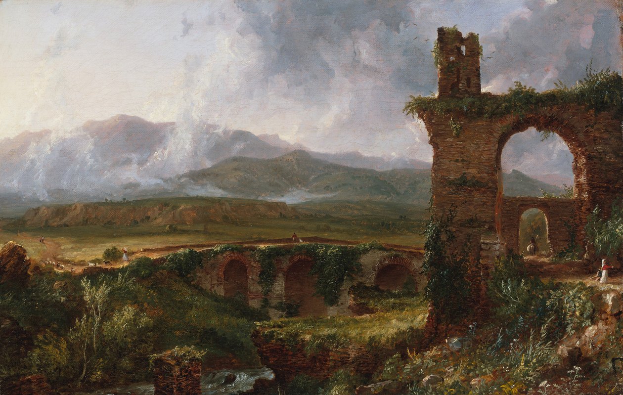 Uma vista perto de Tivoli Morning, 1832. de Thomas Cole