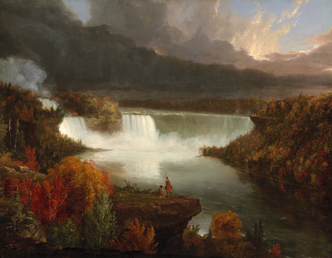 Vista distante das Cataratas do Niágara, 1830 de Thomas Cole