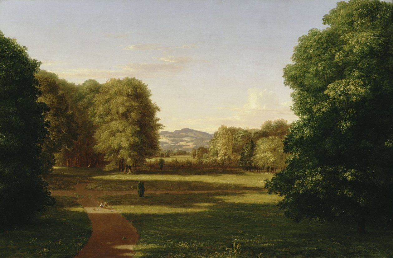Jardins da casa senhorial Van Rensselaer de Thomas Cole
