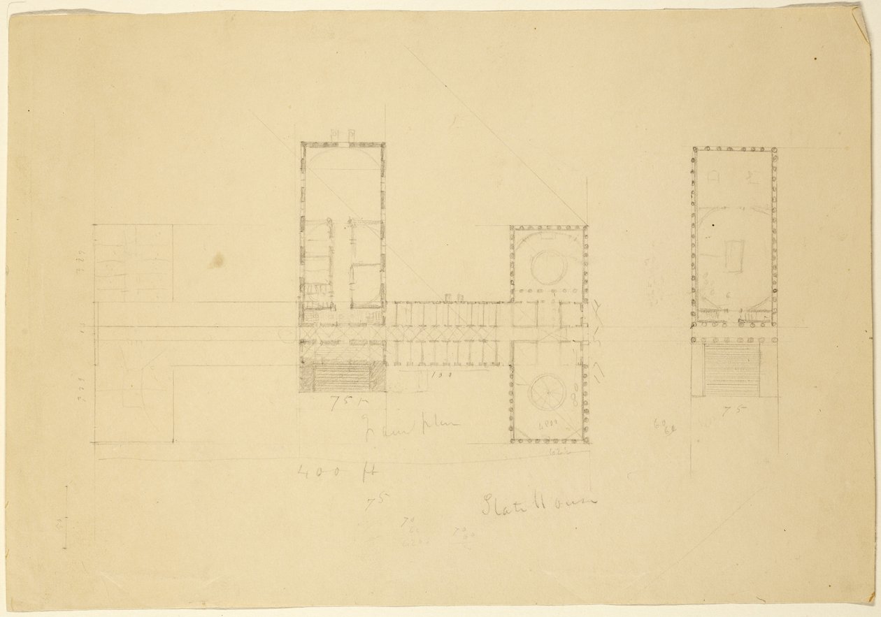Grande plano da casa do estado de Ohio, c.1838 de Thomas Cole