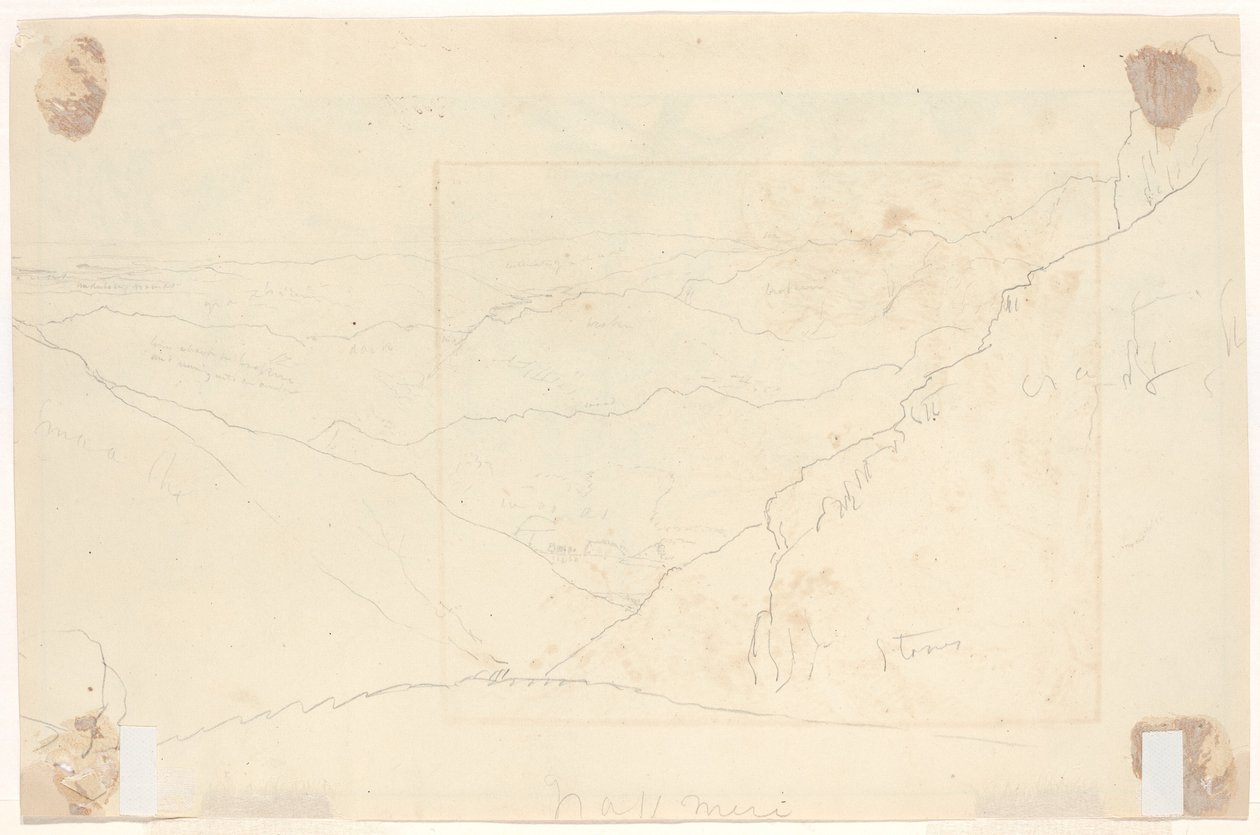 Paisagem de montanha [verso] de Thomas Cole