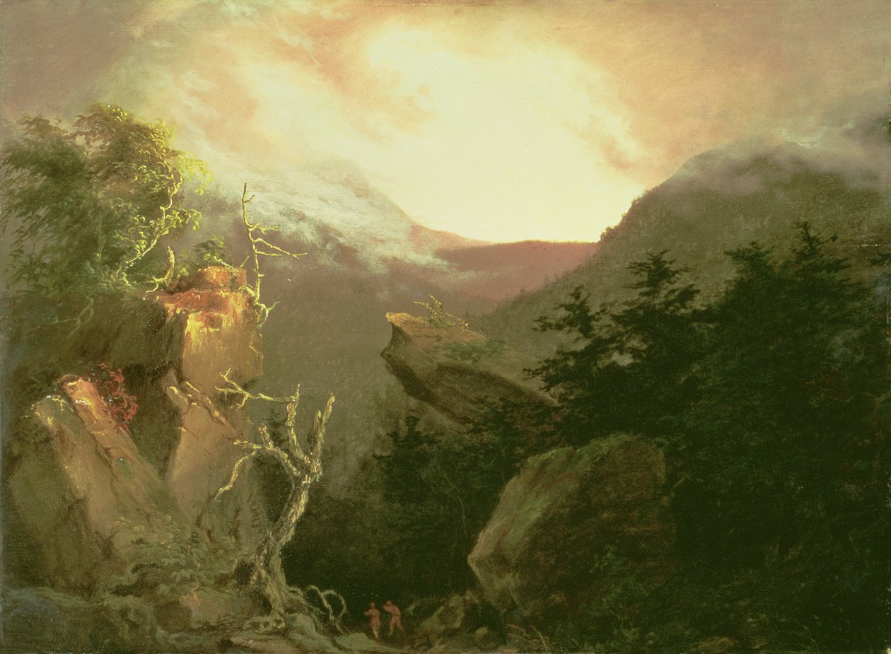 Nascer do sol da montanha, 1826 de Thomas Cole