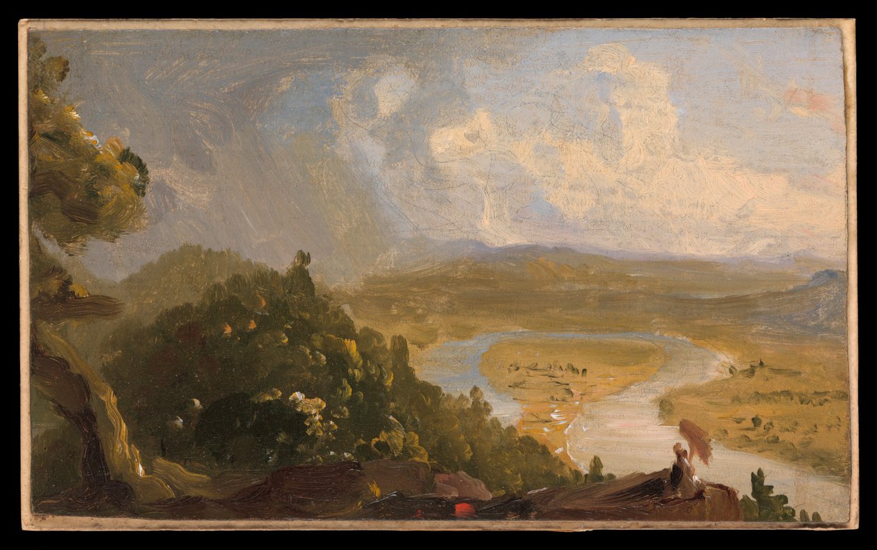 Esboço para Vista do Monte Holyoke, Northampton, Massachusetts, após uma trovoada (A curva do rio) de Thomas Cole