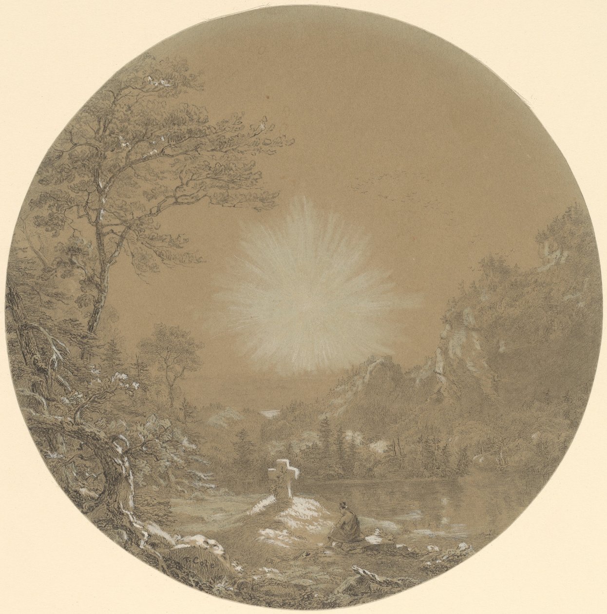 A cruz no deserto de Thomas Cole