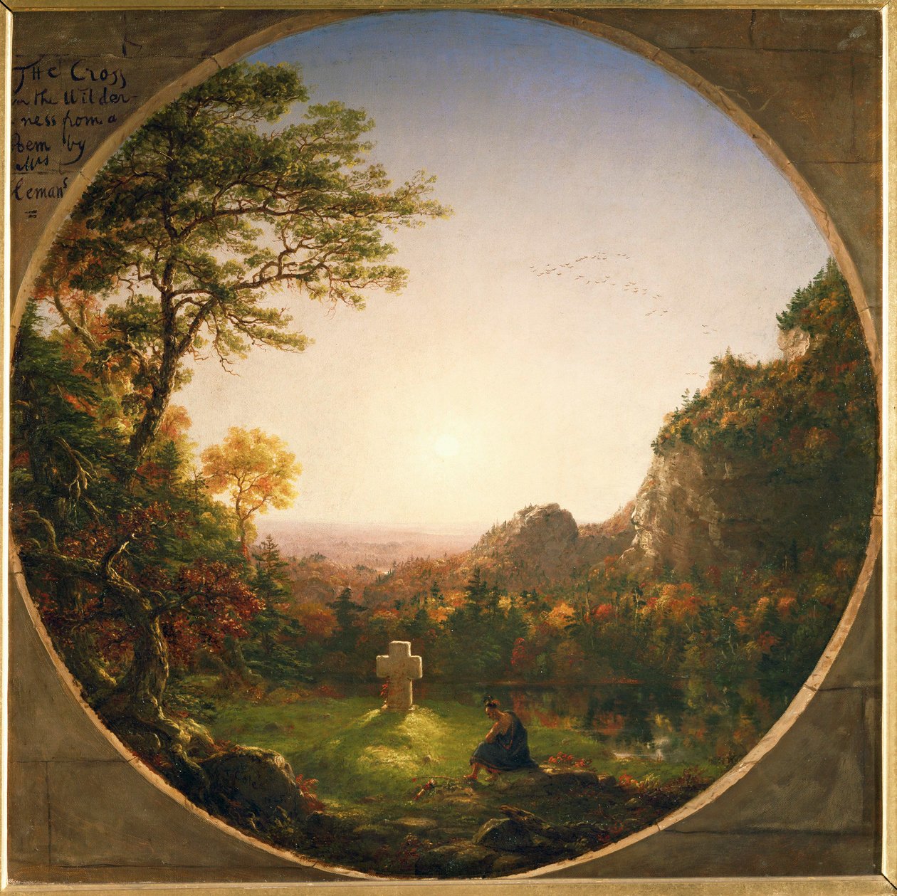 A cruz solitária - segundo um poema de Felicia Haymans ... (pintura sobre tela) de Thomas Cole