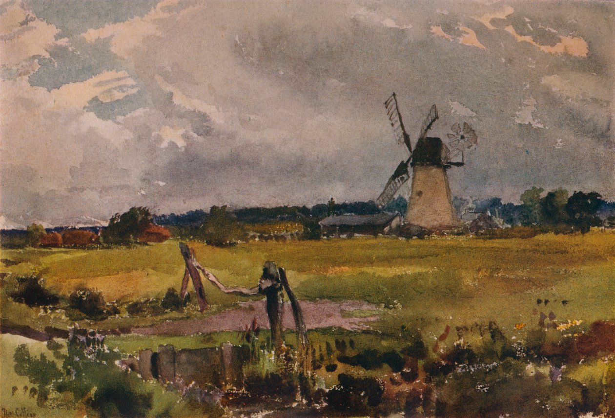 O moinho de vento, c1890 de Thomas Collier
