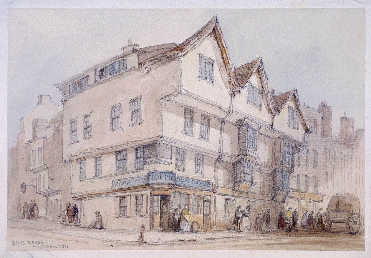 Bevis Marks, Londres, 1854 de Thomas Colman Dibdin