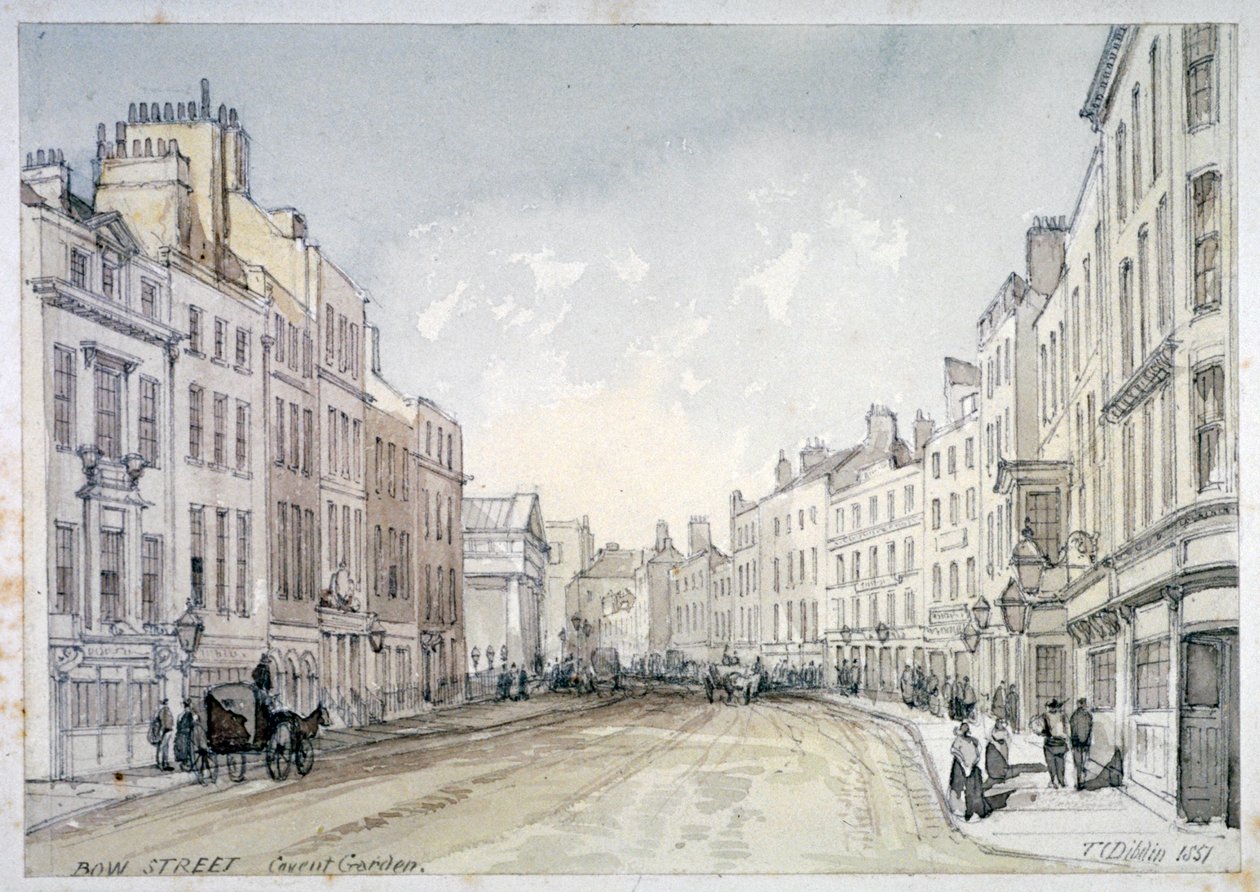 Bow Street, Westminster, Londres, 1851 de Thomas Colman Dibdin