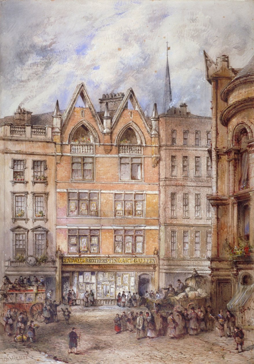 Rua Gracechurch, Cidade de Londres, 1882. de Thomas Colman Dibdin