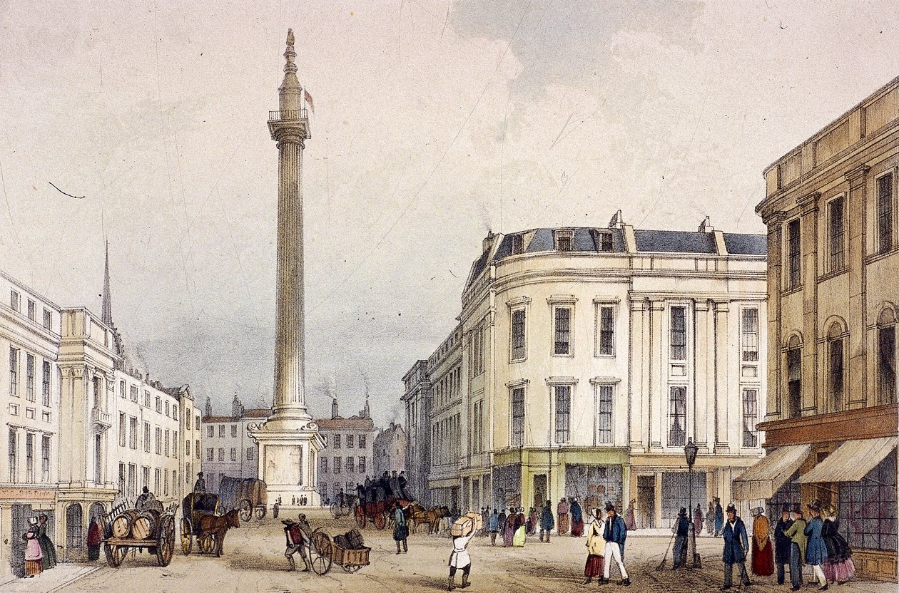 Monumento, Londres, c1855 de Thomas Colman Dibdin