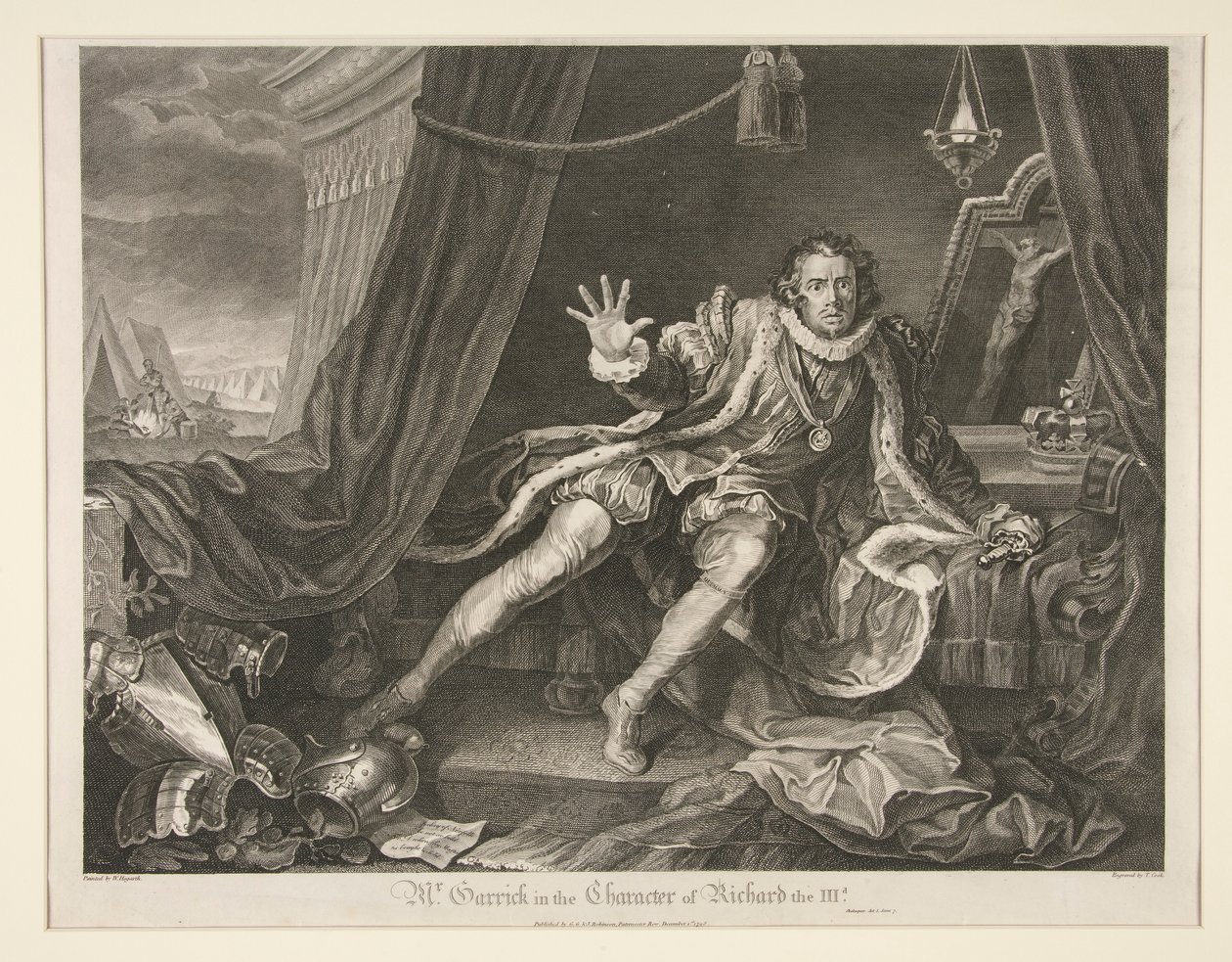 Sr. Garrick na personagem de Ricardo III de Thomas Cook