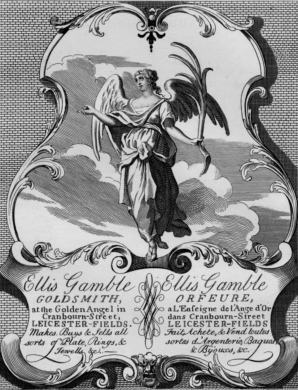 Cédula do ourives Ellis Gamble, 1720, 1827. de Thomas Cook