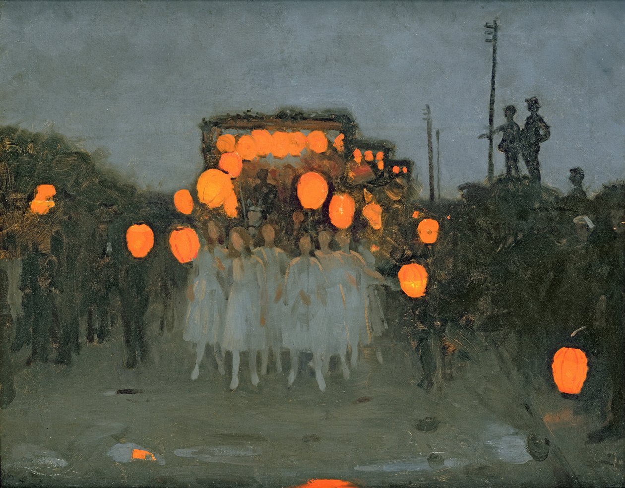 O desfile das lanternas c.1918 de Thomas Cooper Gotch