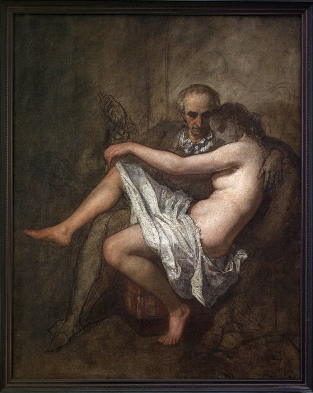 Baudelaire e o Presidente Sabatier. Uma pintura intimista e inacabada que retrata o poeta Charles Baudelaire (1821-1867) e sua musa, Apollonie Aglae Sabatier (1822-1889), conhecida como a presidente que sediou um salão mundano em Paris no século XIX. Th de Thomas Couture