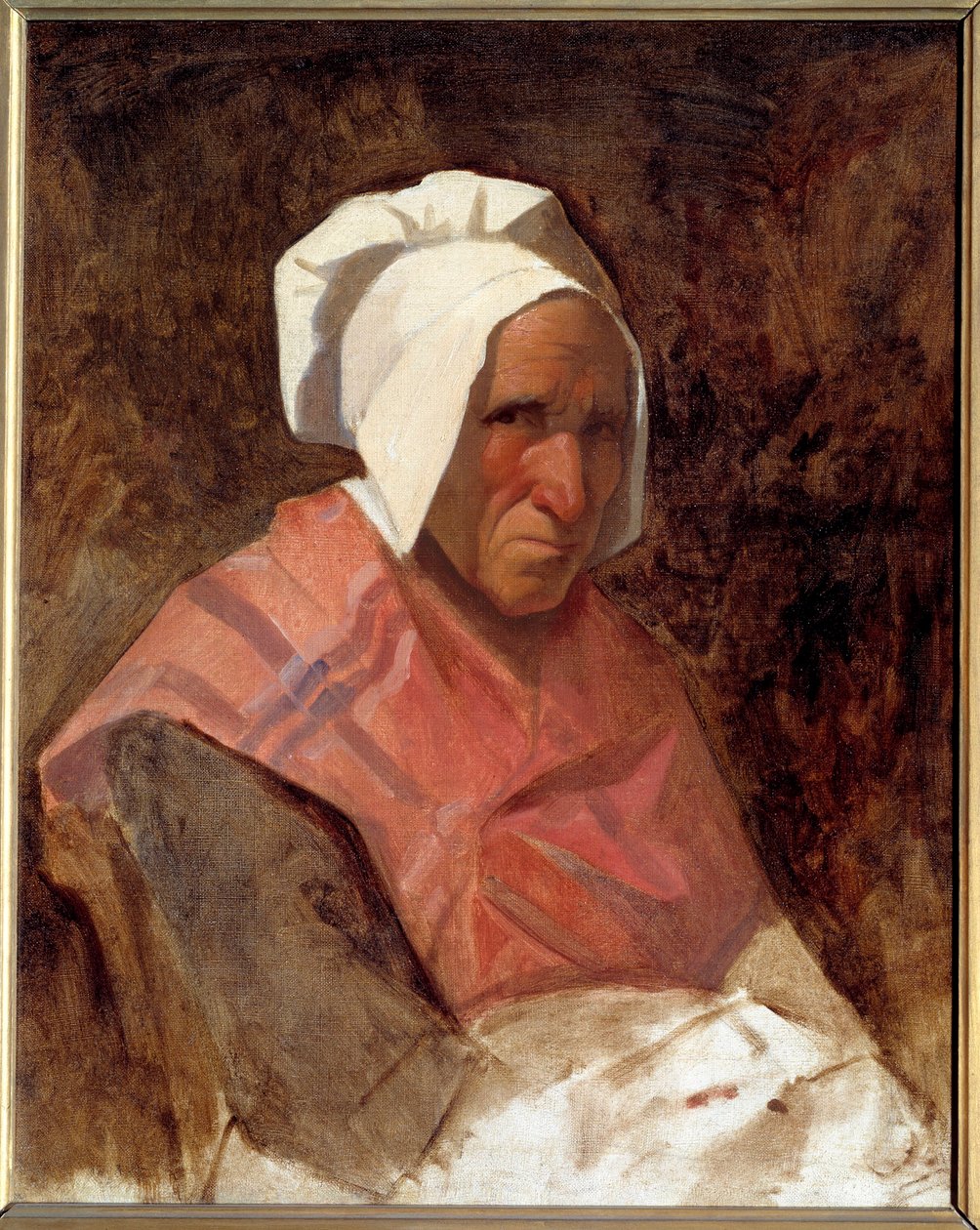Retrato de Marie Simonet Pintura de Thomas Couture (1815-1879) 1836 Sol. 0,65x0,53 m de Thomas Couture