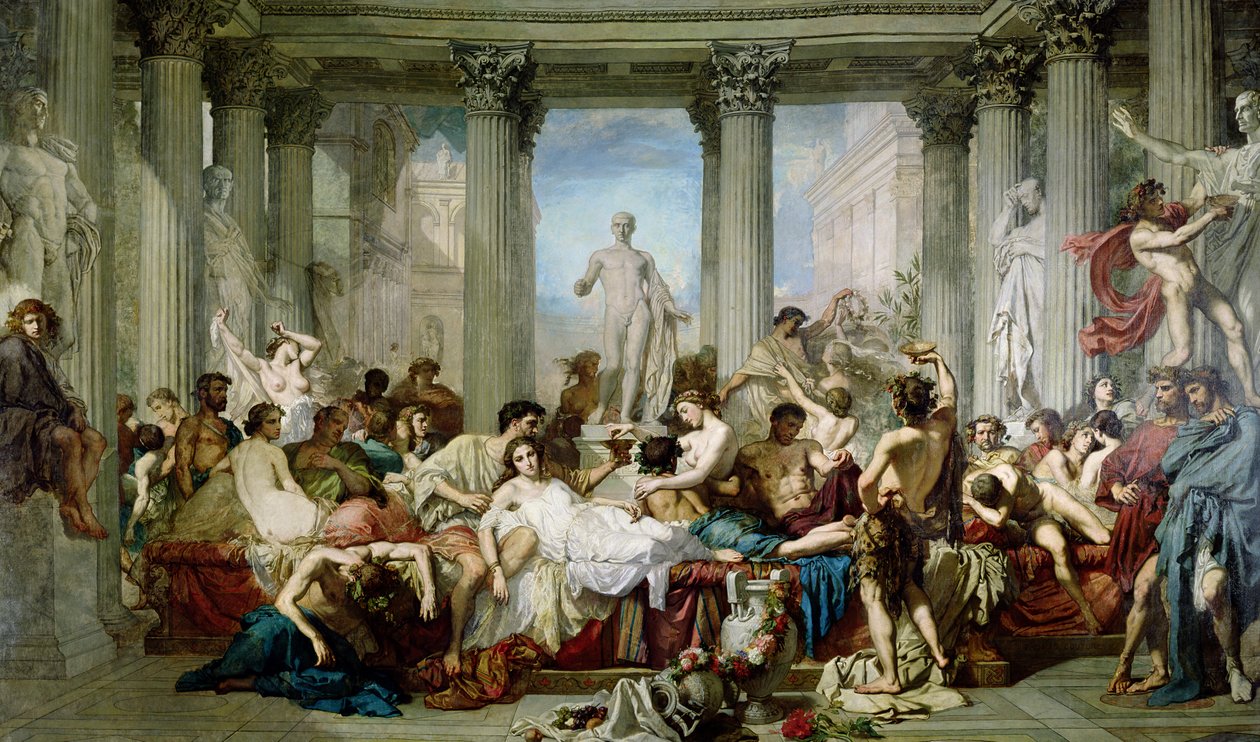 Os romanos na sua decadência de Thomas Couture