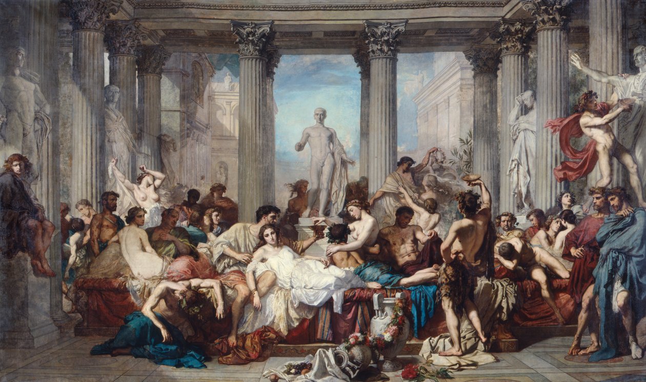 Os romanos da decadência, 1847. de Thomas Couture