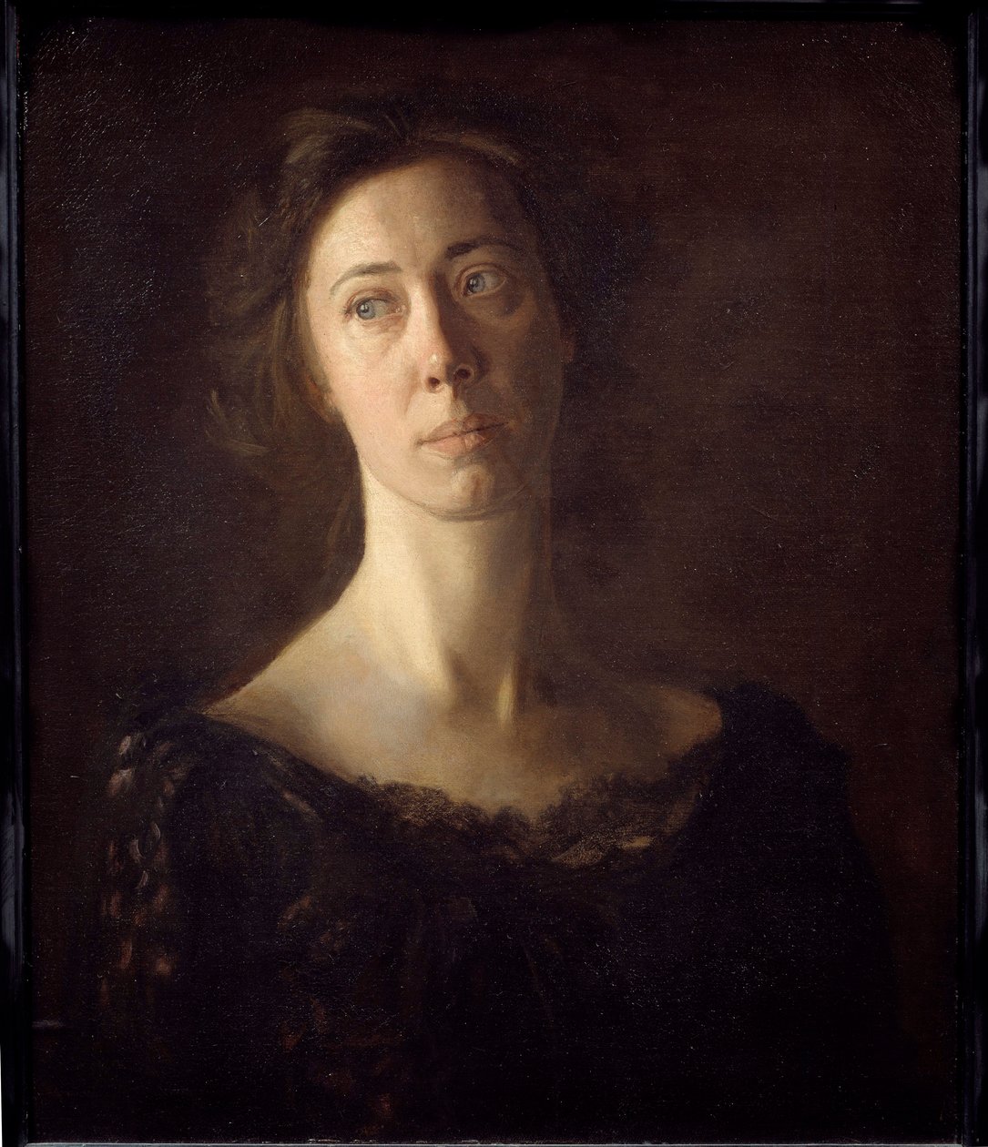 Retrato de Clara (Clara J. Mather) Pintura de Thomas Cowperthwaite Eakins (1844-1916) (ec. bitter.) Sol do século 20. 0,61x0,51 m Paris, musee d