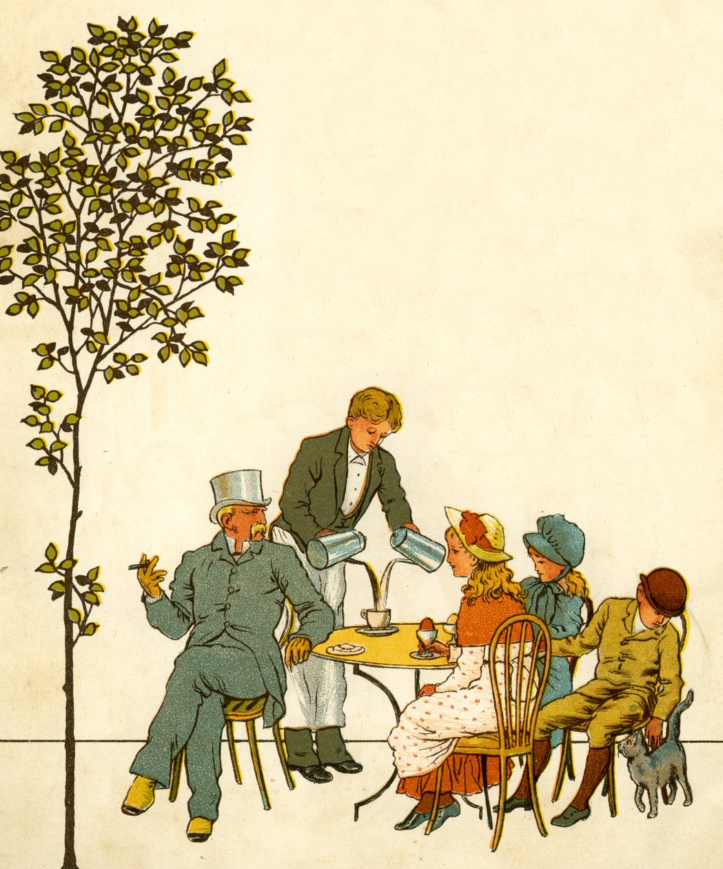 Café fora do parque, em Paris, no final do século XIX de Thomas Crane
