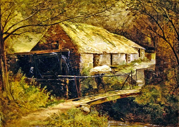 Dolgelly Mill, North Wales (óleo sobre tela) de Thomas Creswick