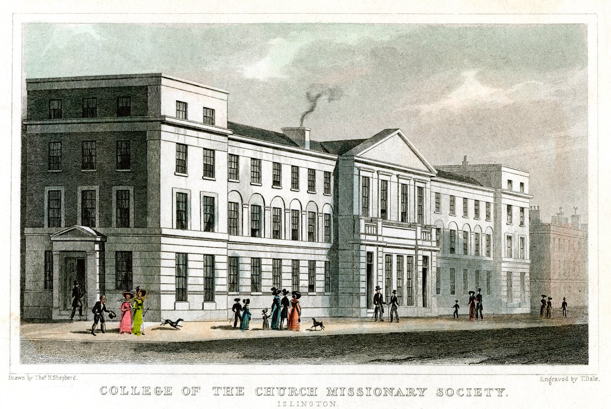 Colégio da Sociedade Missionária da Igreja, Islington, Londres, 1827. de Thomas Dale
