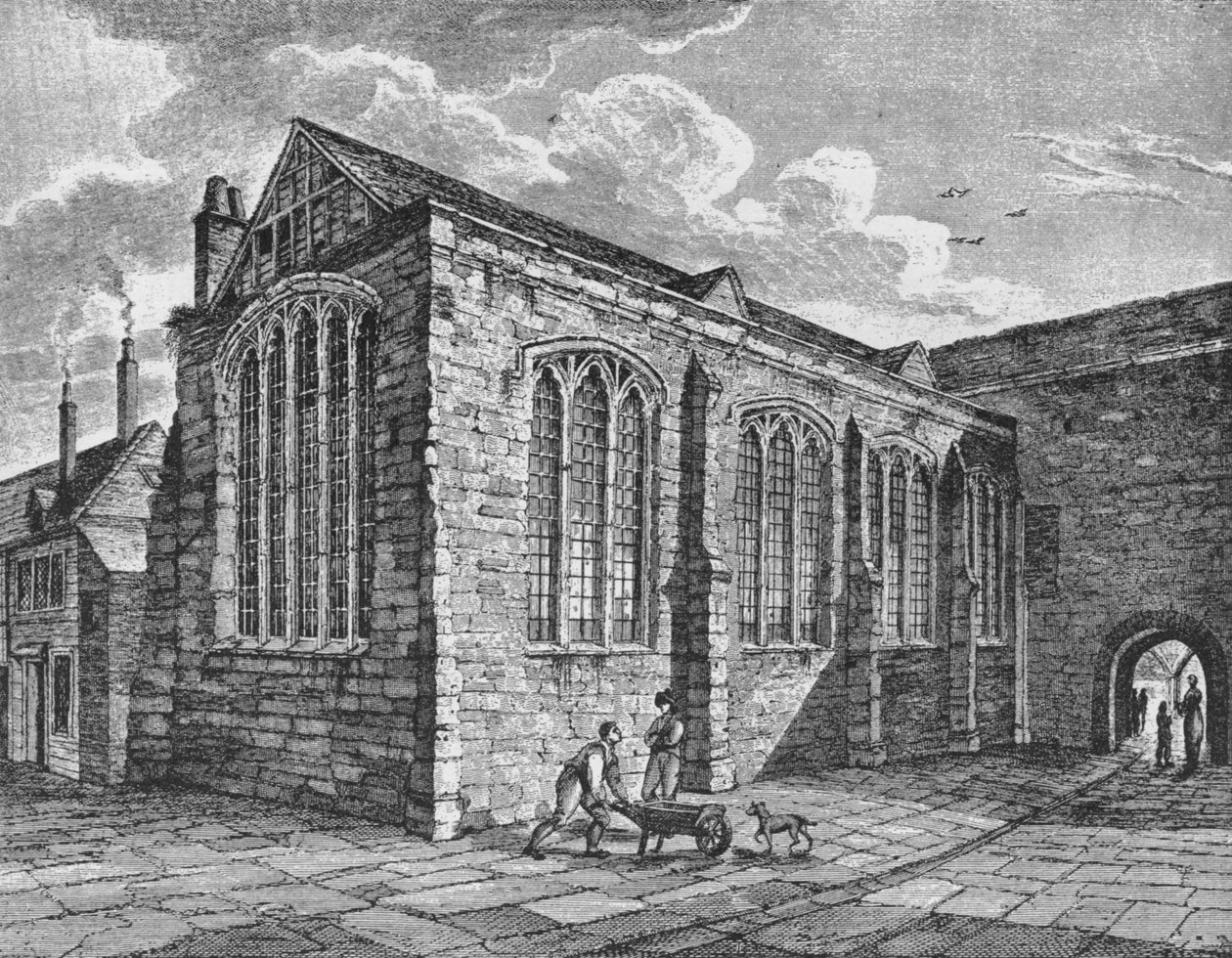 Vista nordeste da Capela da Santíssima Trindade, Leadenhall, cidade de Londres, c1825 1906 de Thomas Dale