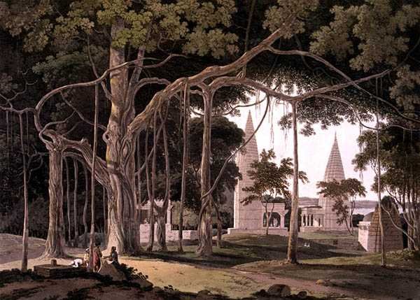 Templos Hindoo em Agouree, no Rio Soane, Bahar, de 