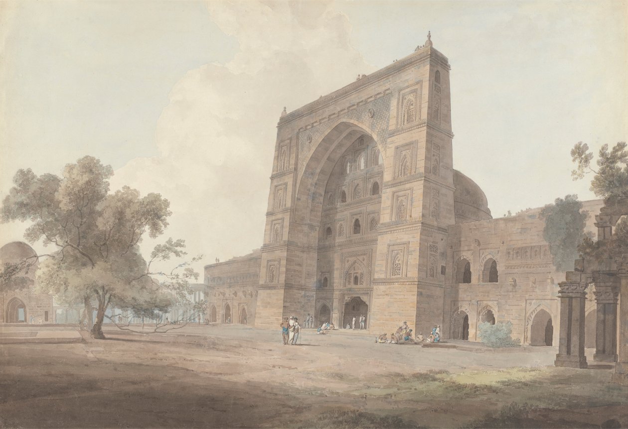 Entrada principal da Mesquita Jami, Jaunpur de Thomas Daniell