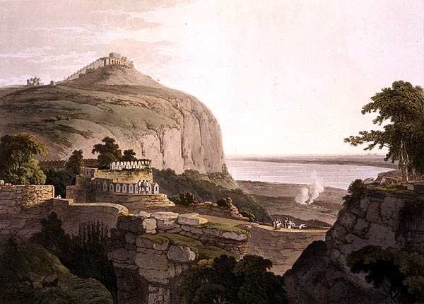 Vista Noroeste de Rotas Ghur, Bahar, de "Oriental Scenery": Vinte e Quatro Vistas em Hindoostan