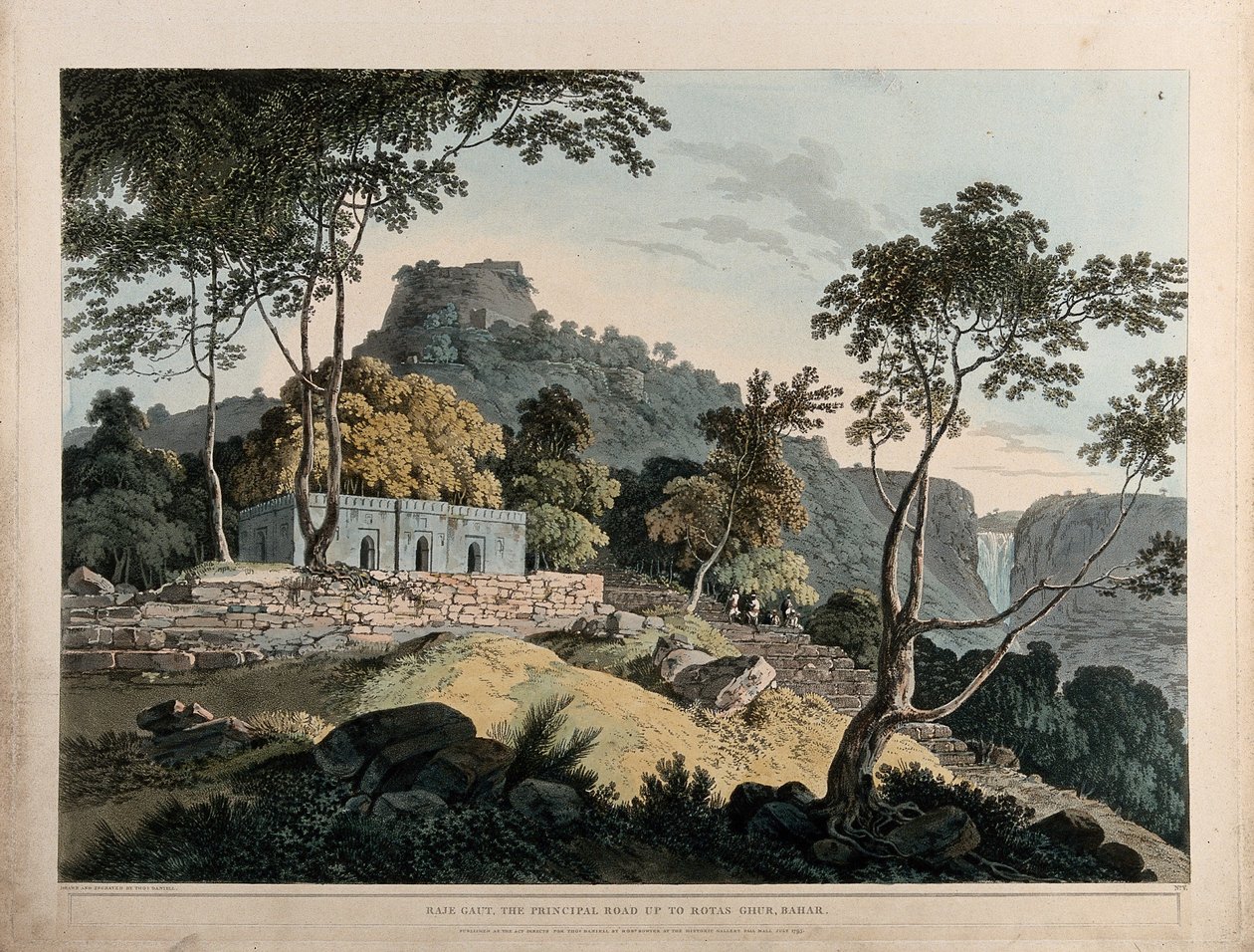 Raje Gaut, a estrada principal até Rotas Ghur, Bahar de Thomas Daniell