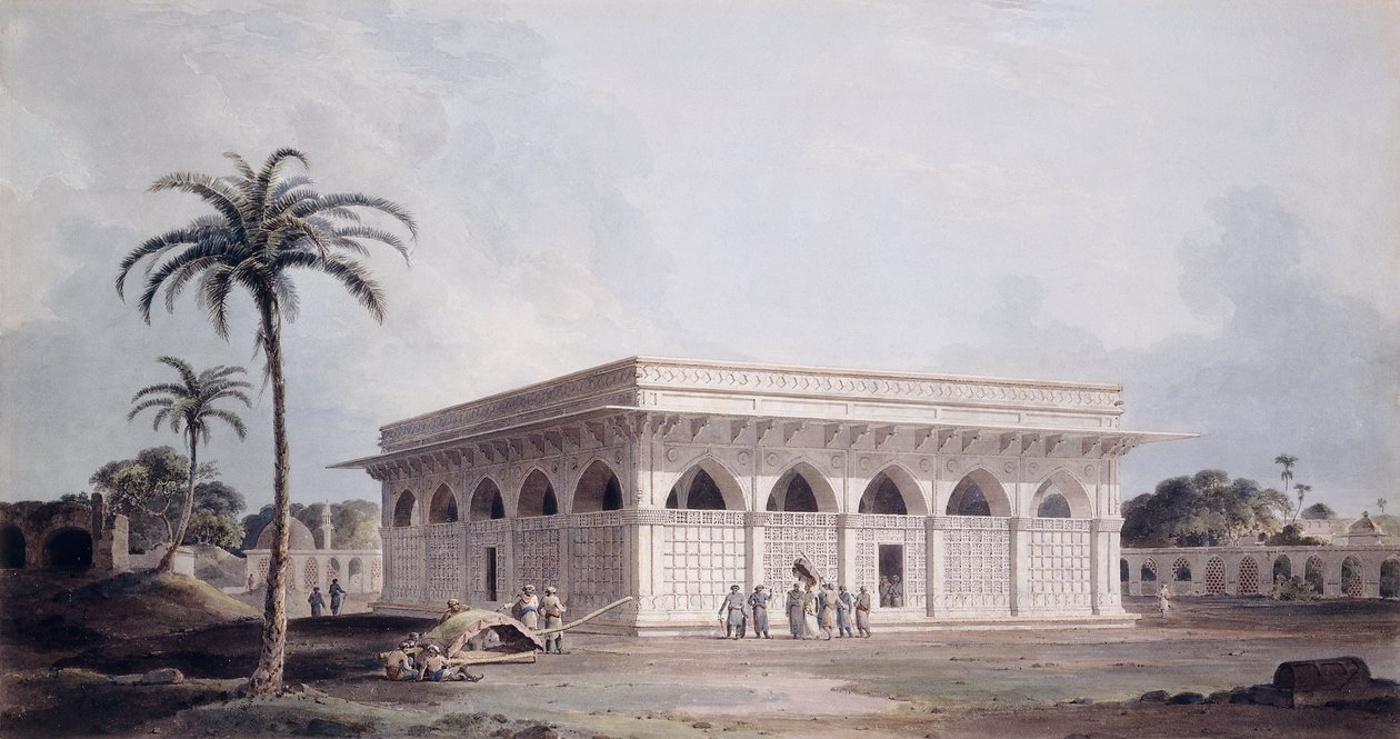 O Chaunsath Khamba Nizamuddin, Delhi, de Thomas Daniell