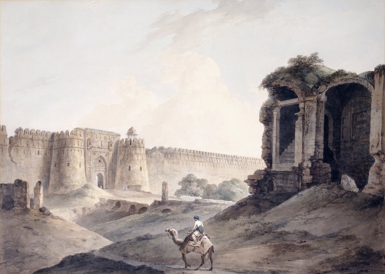 O Purana Qila, Delhi, de Thomas Daniell