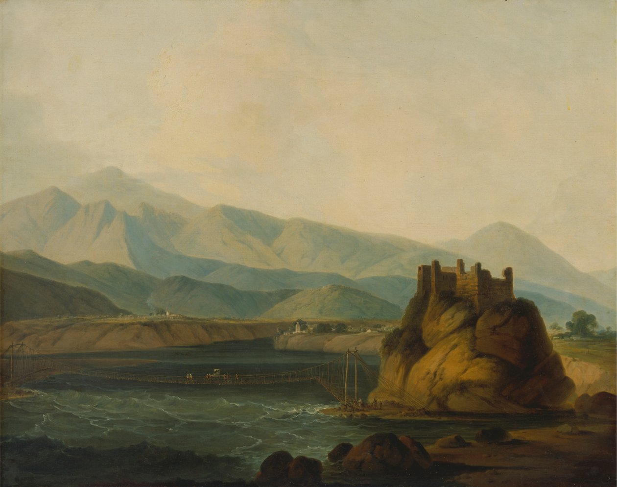 A Ponte das Cordas em Serinagur de Thomas Daniell