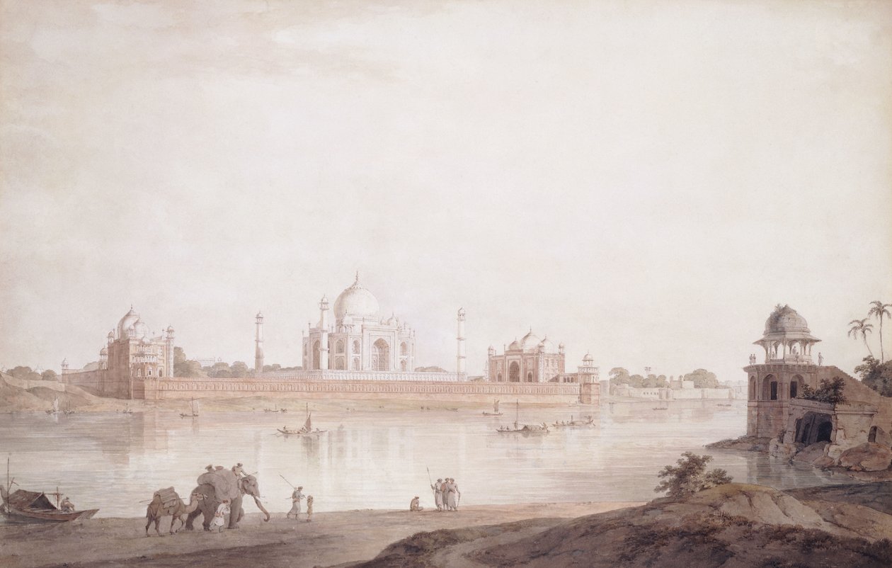 O Taj Mahal, Agra, Uttar Pradesh, 1789 de Thomas Daniell