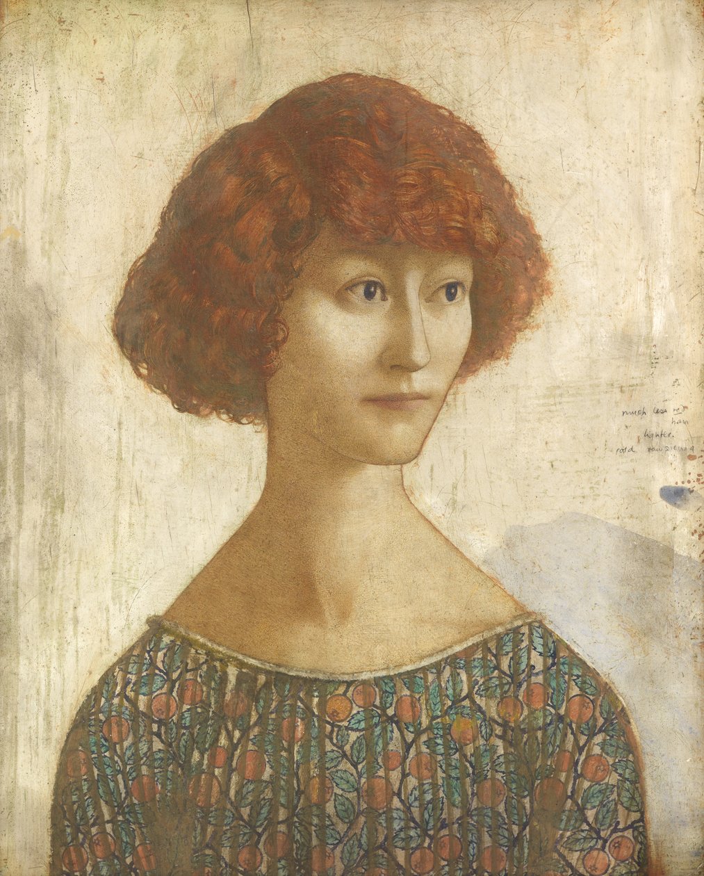Donna Cristina (têmpera e lápis sobre painel) de Thomas Derrick