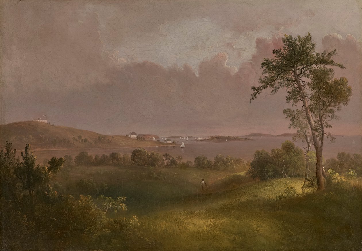 Vista do porto de Boston de Dorchester Heights de Thomas Doughty