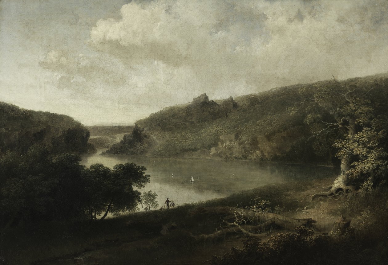 Vista de um lago, c.1830 (óleo sobre tela) de Thomas Doughty