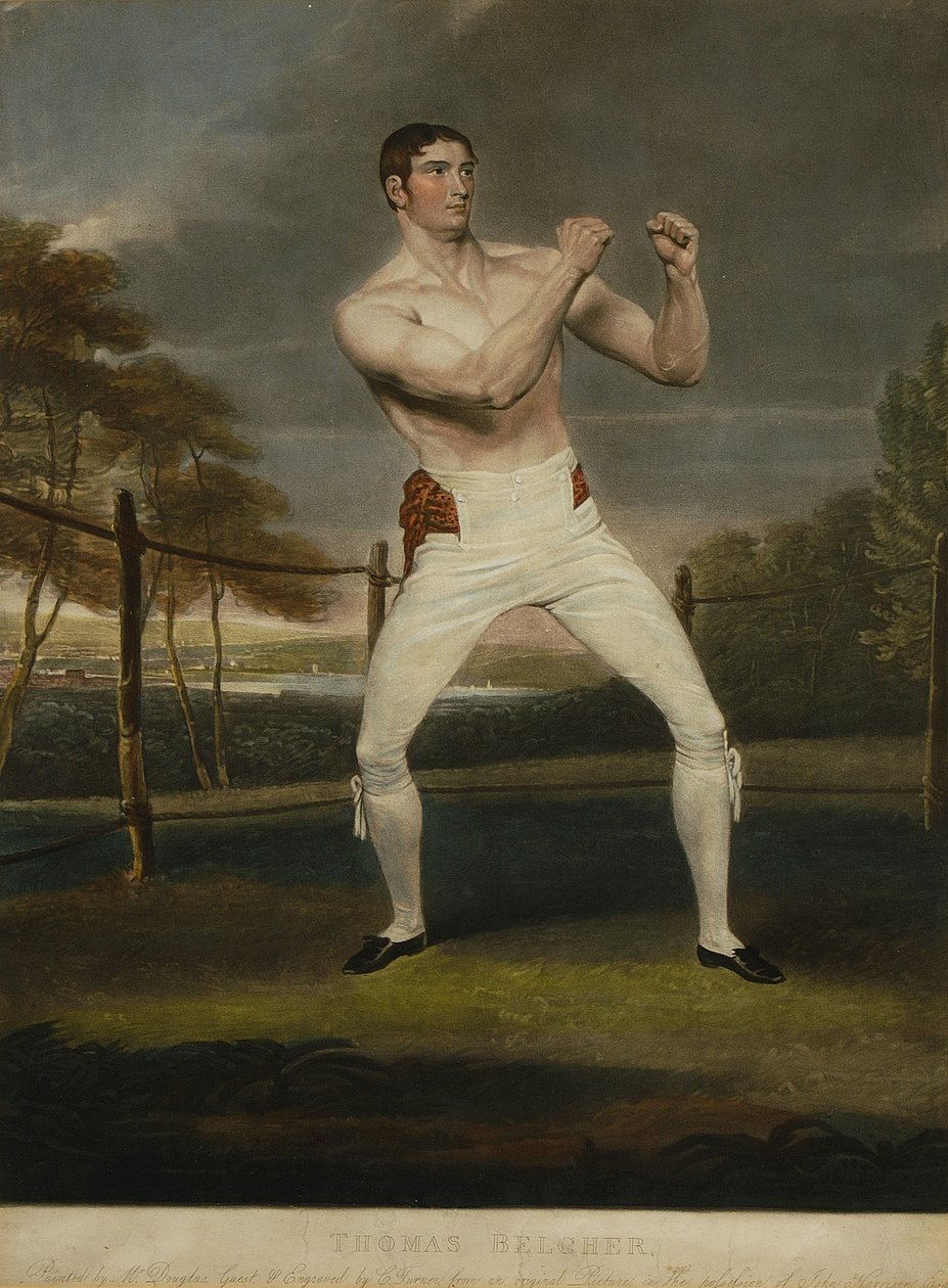 Thomas Belcher, gravado por Charles Turner (1775-1857) (litografia colorida) de Thomas Douglas (after) Guest